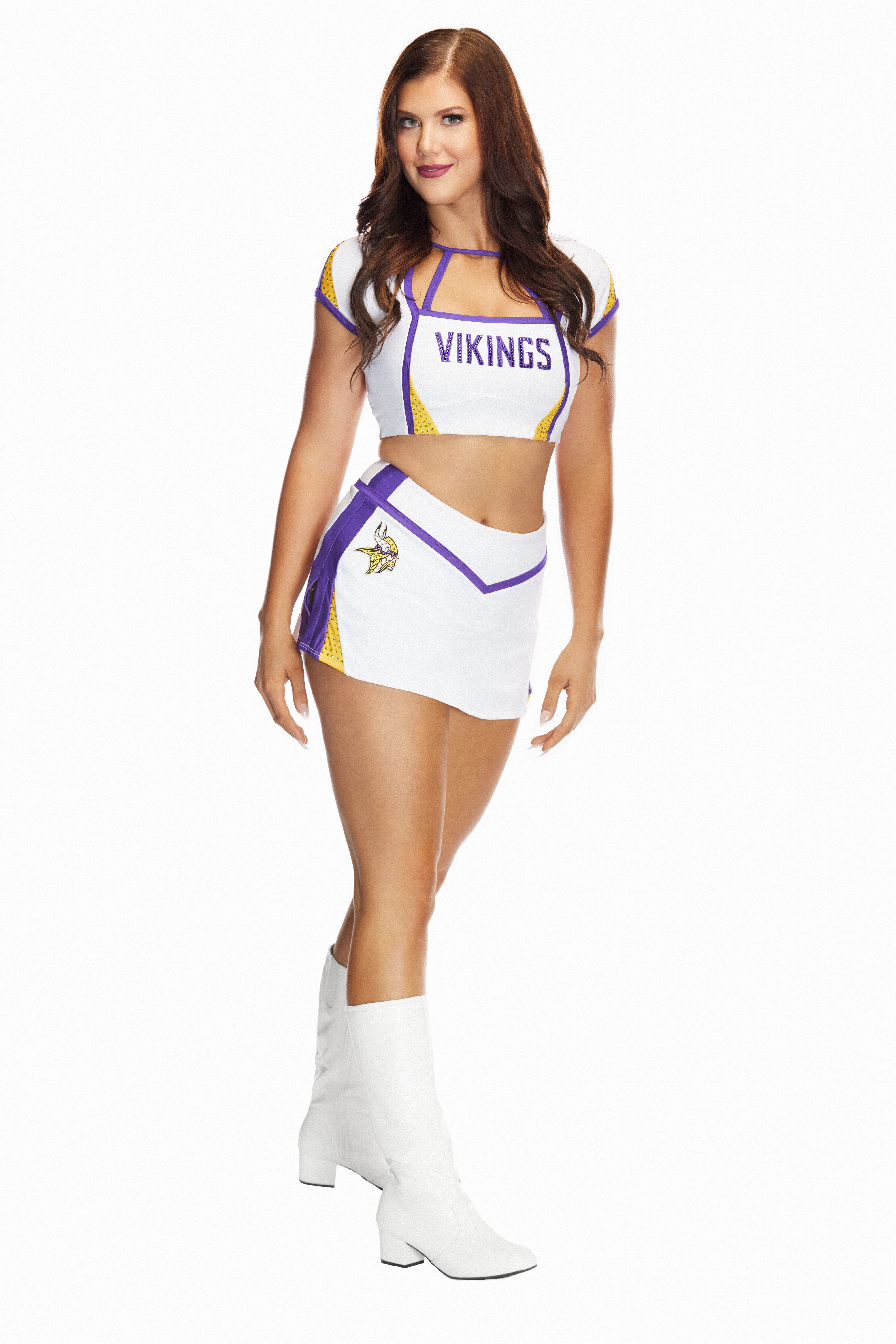 Cheerleader of the Week: Kaylee  Nylon leggings, Vikings cheerleaders, Fit  women