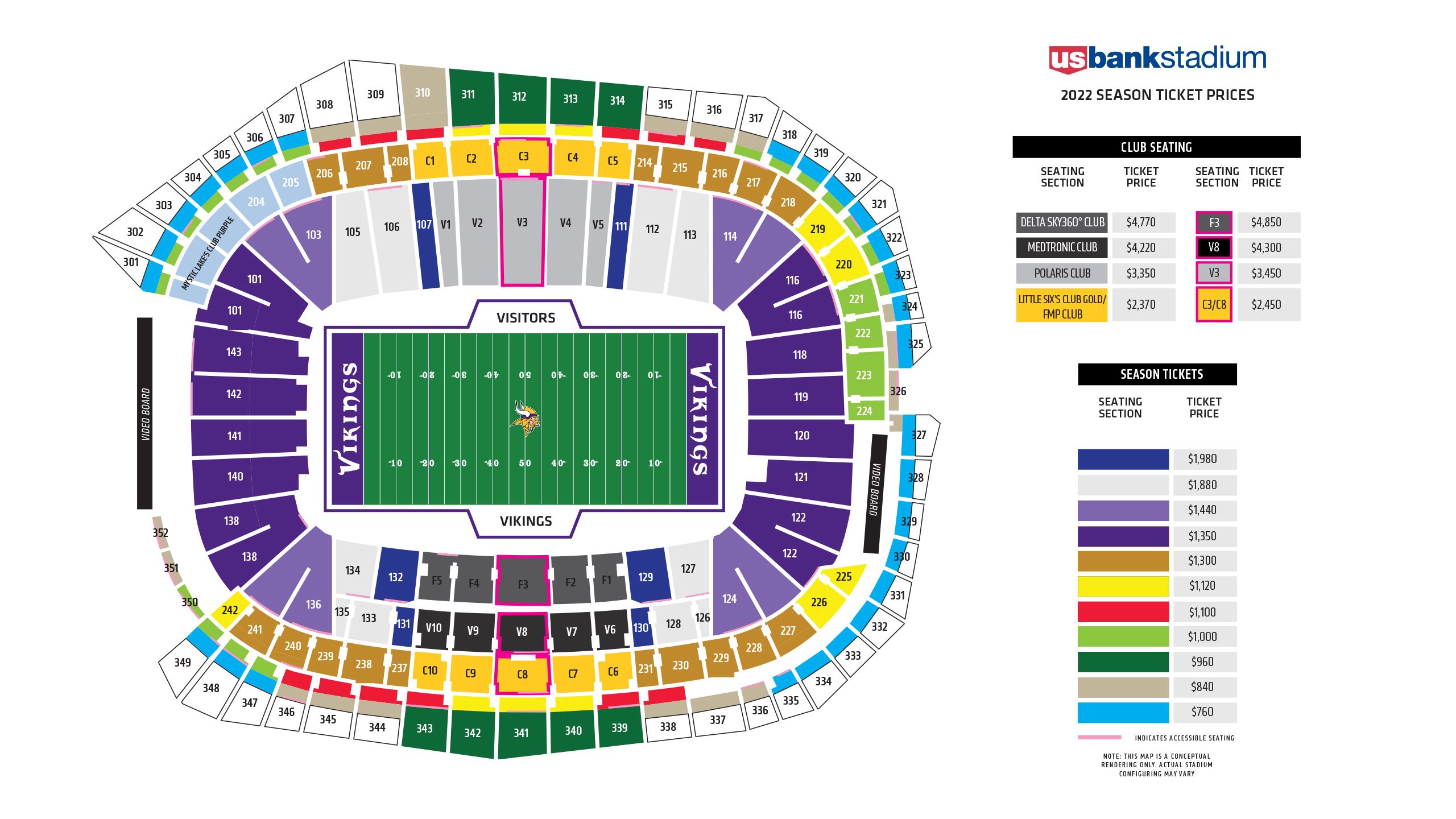 us bank stadium seating