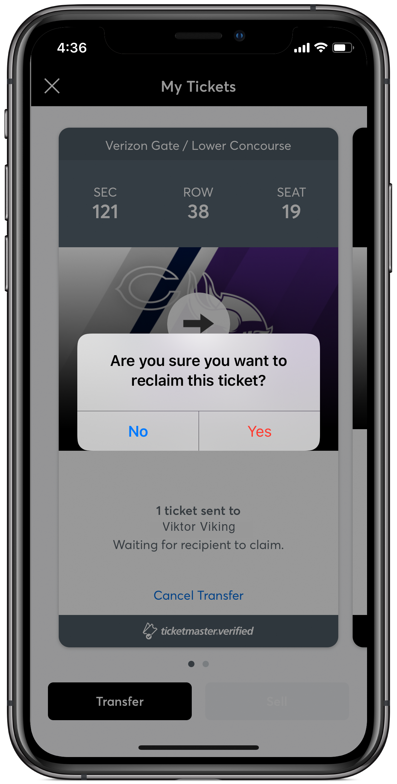 Accept Your Ticket Transfer  Minnesota Vikings –