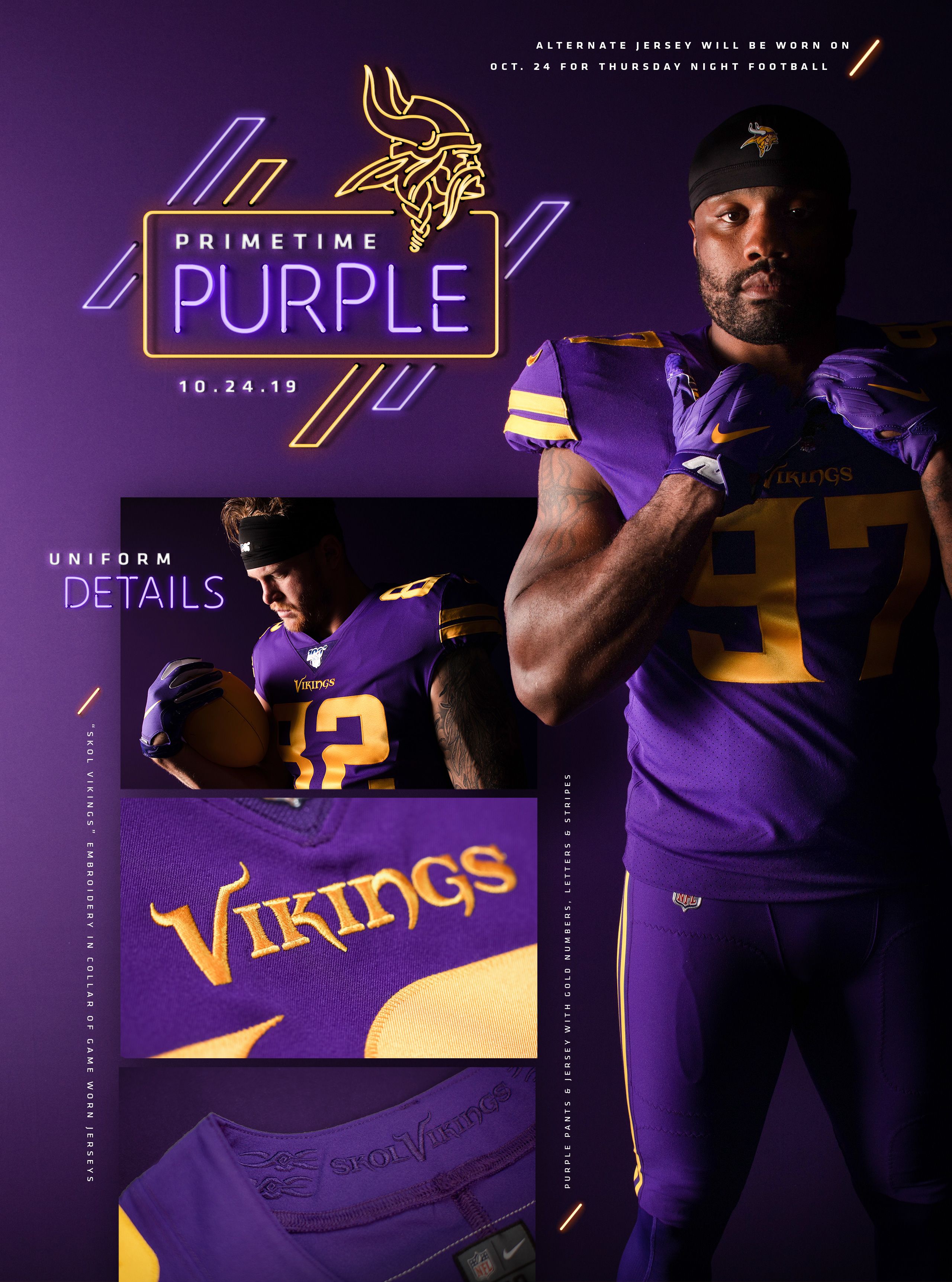 what color jersey do the minnesota vikings wear