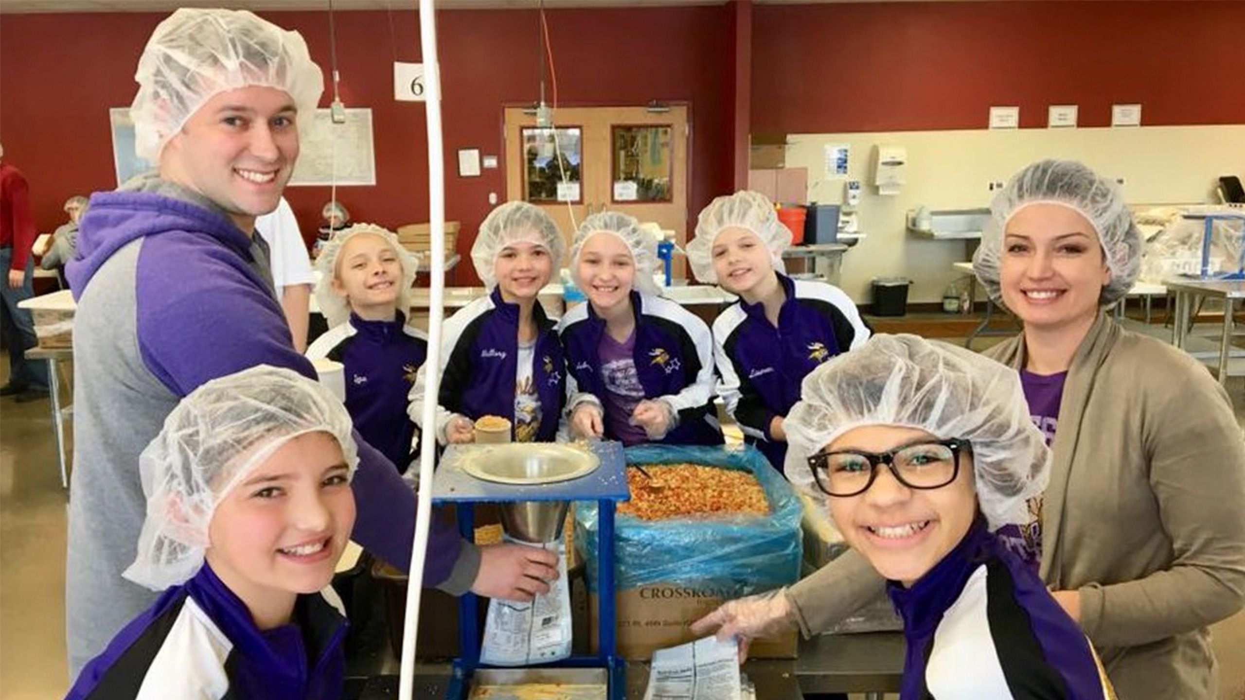 Community service event at Feed My Starving Children