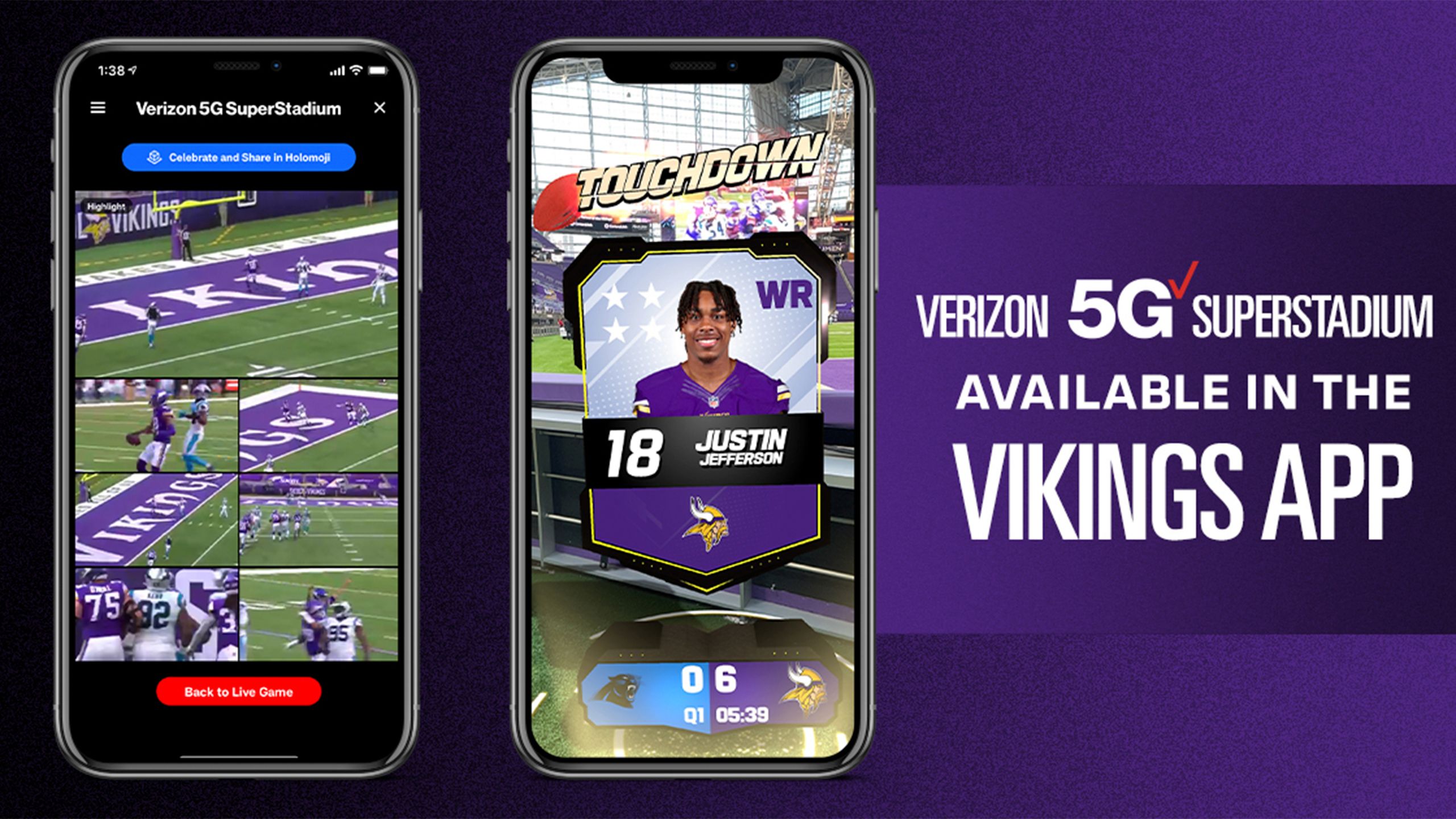 Verizon 5G Superfan Now Available In The Vikings App on iPhone 12s