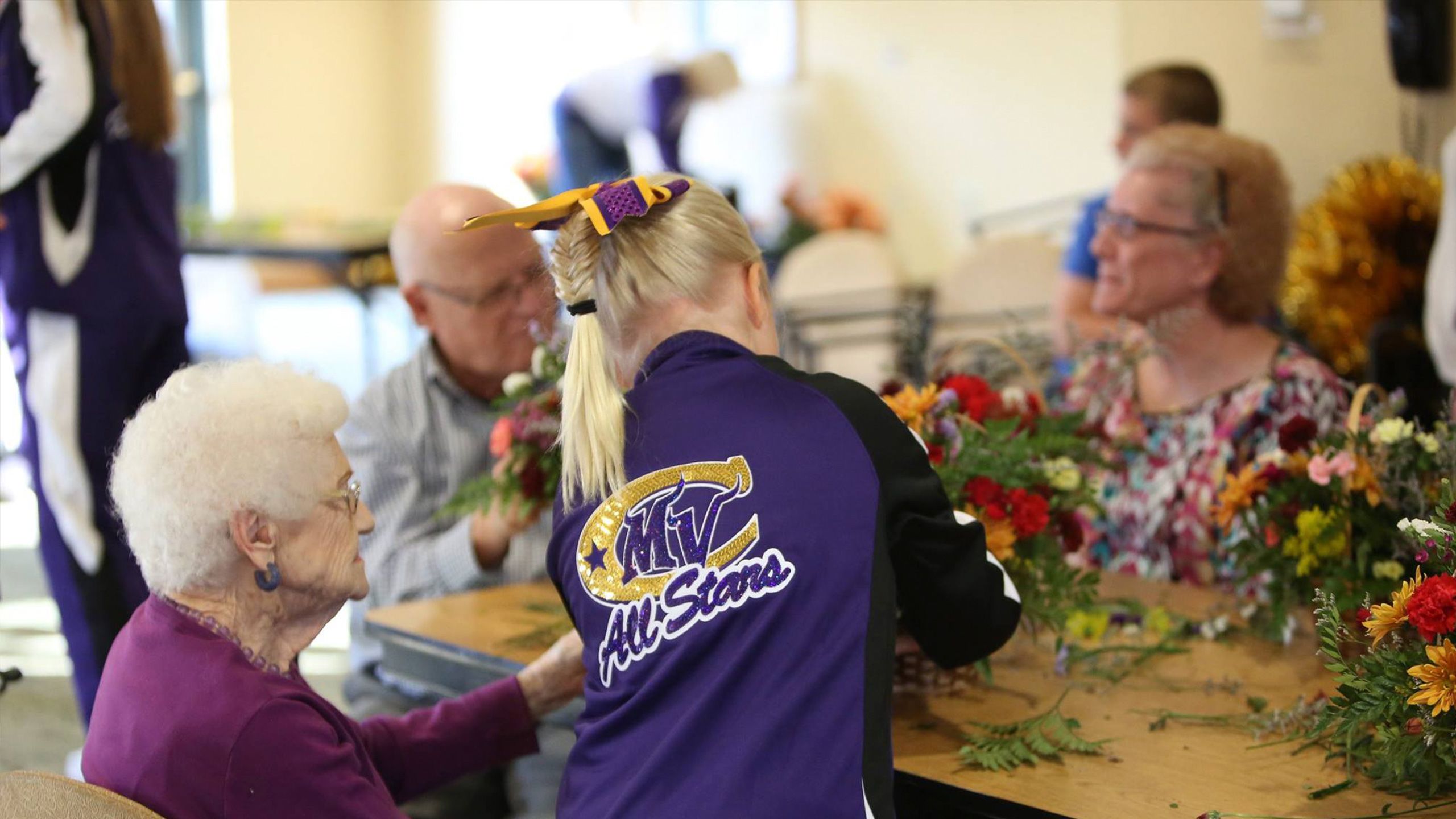 Community service event at a local nursing home