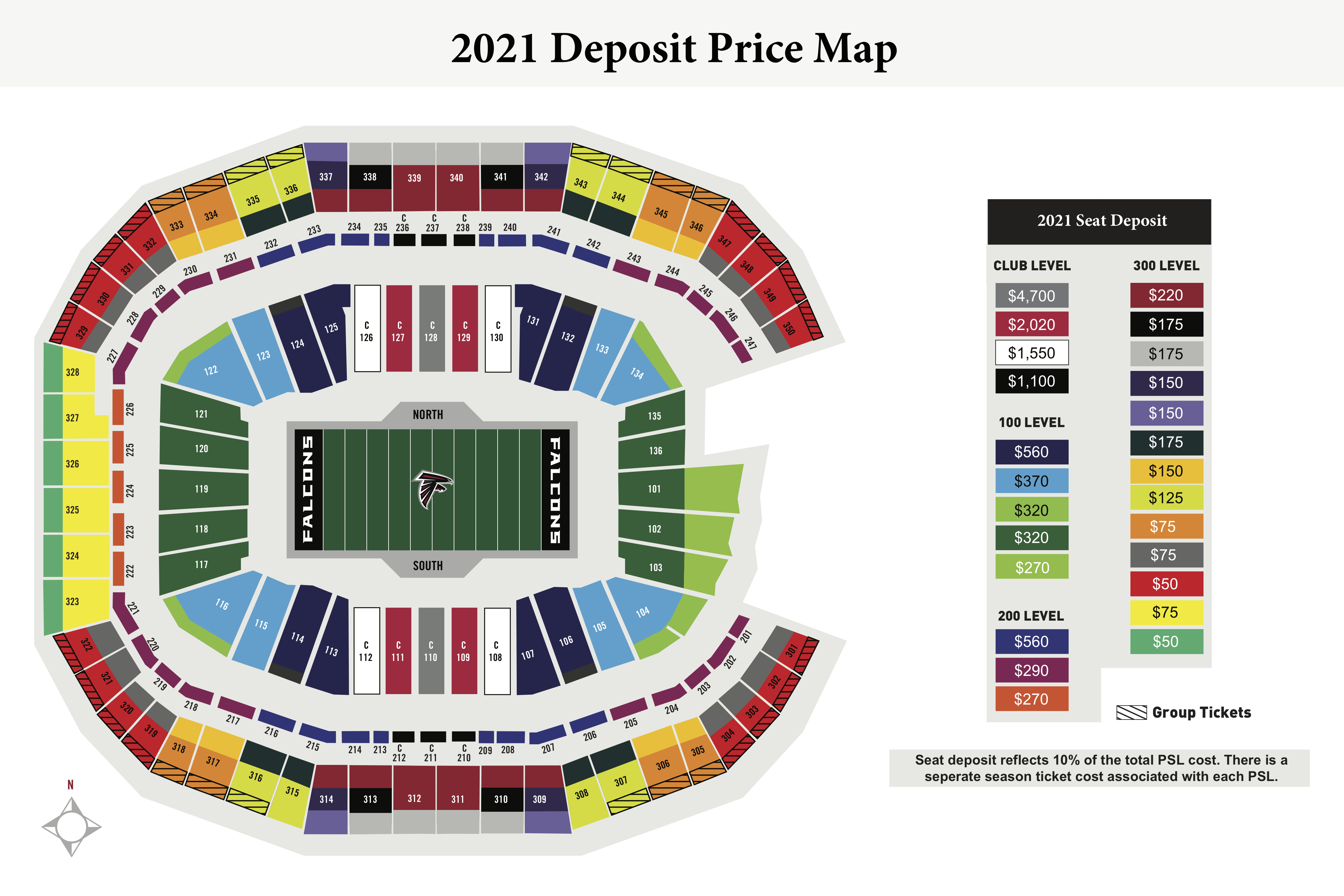 Colts 2022 Season Ticket Price Map