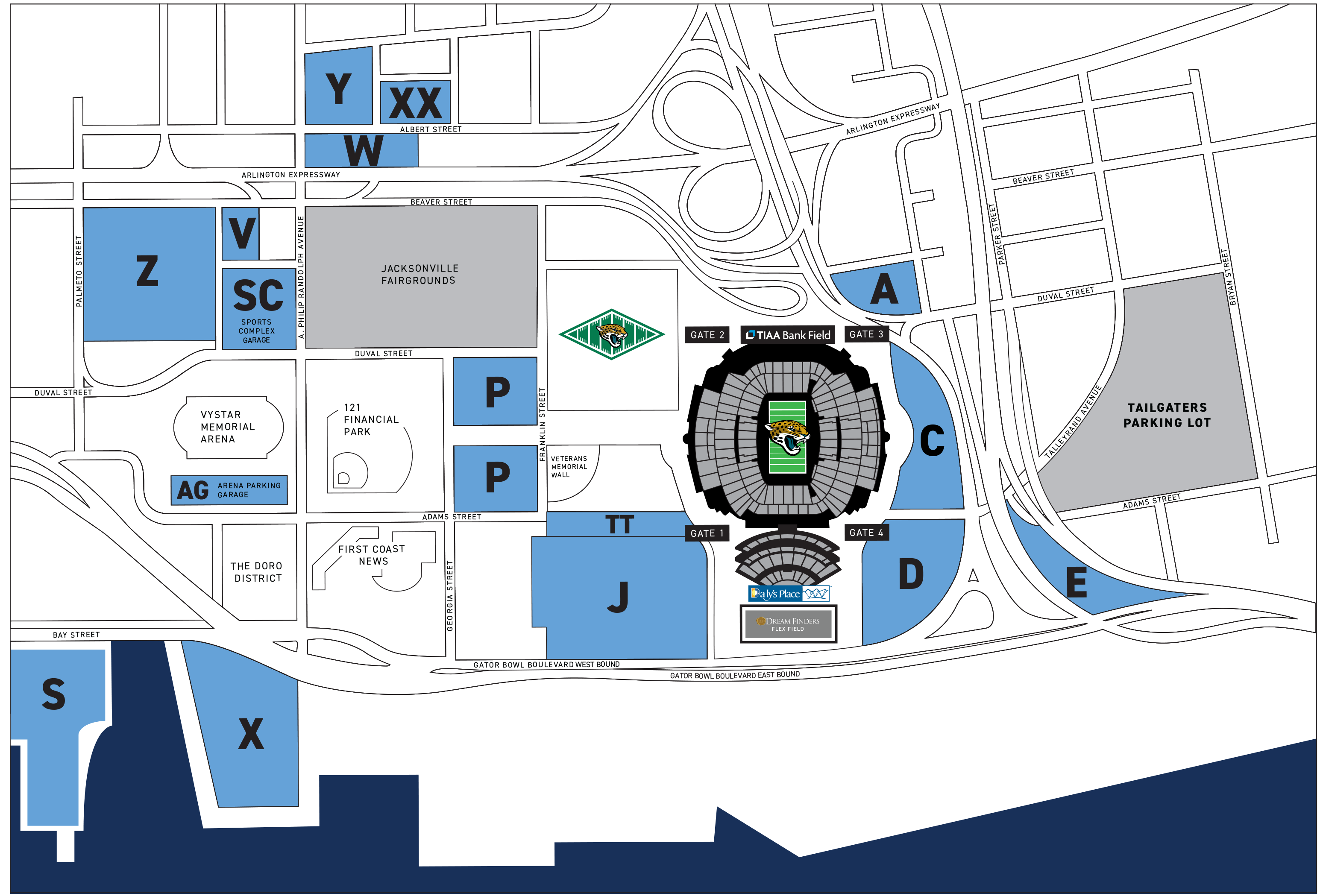 Carolina Panthers Stadium Parking Map