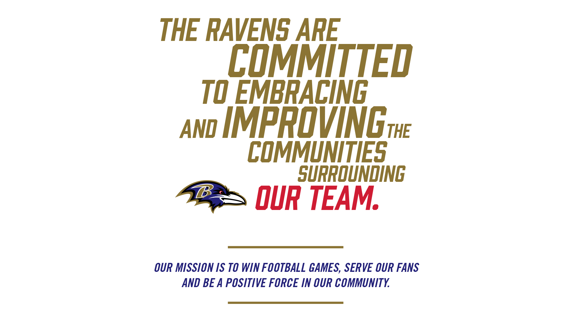 Ravens Player Initiatives  Baltimore Ravens –