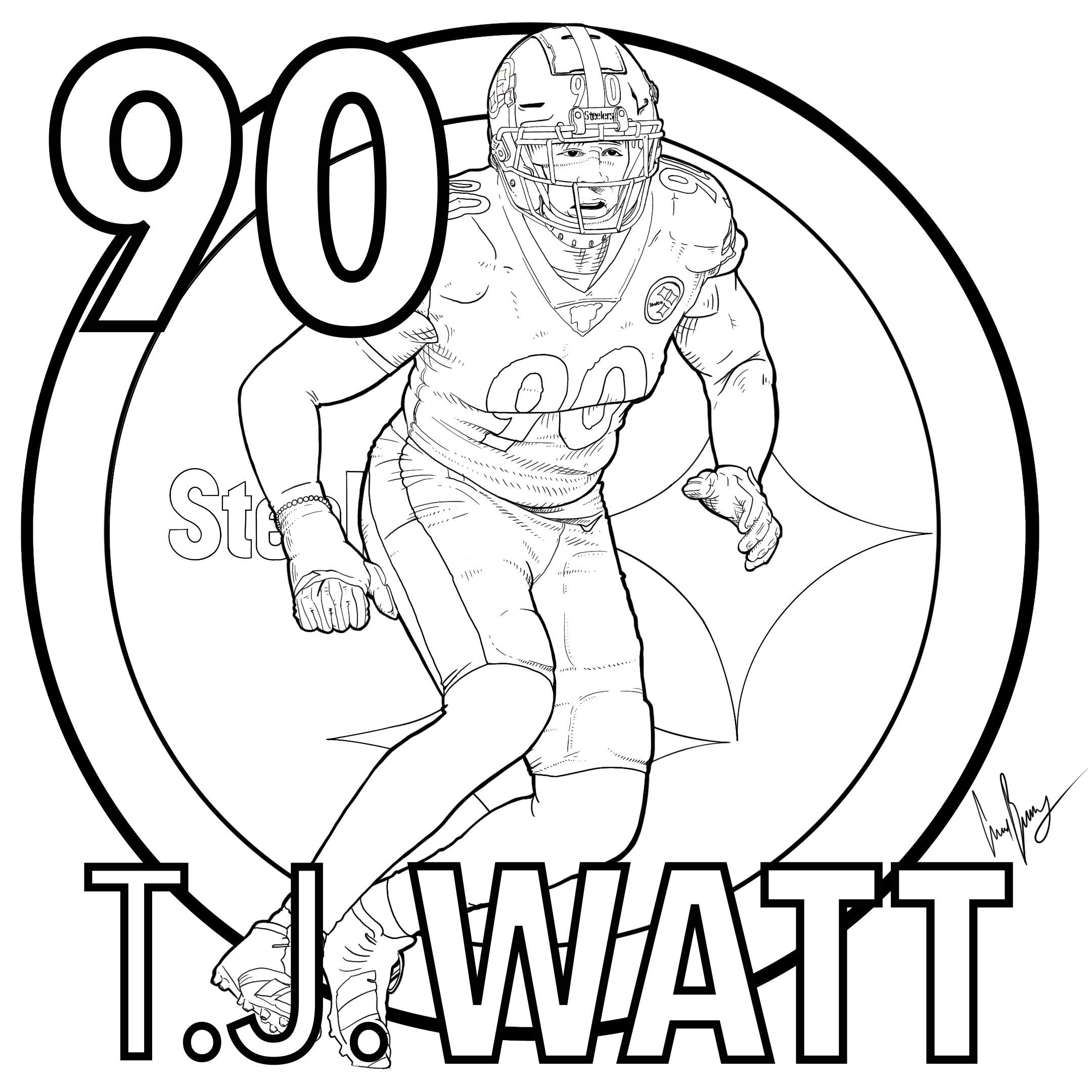 coloring pages of steelers