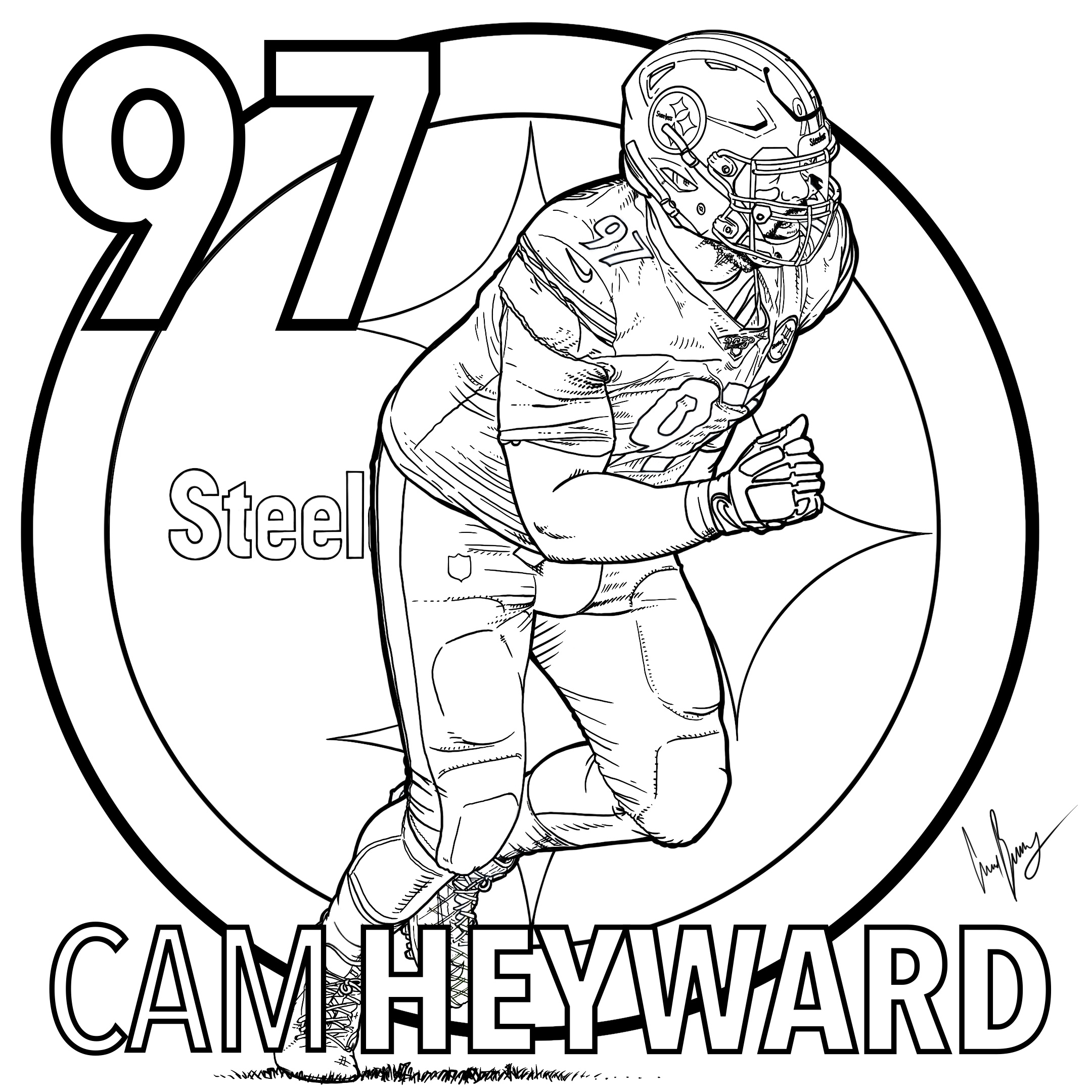 Pittsburgh Steelers Logo coloring page, Free Printable Coloring Pages