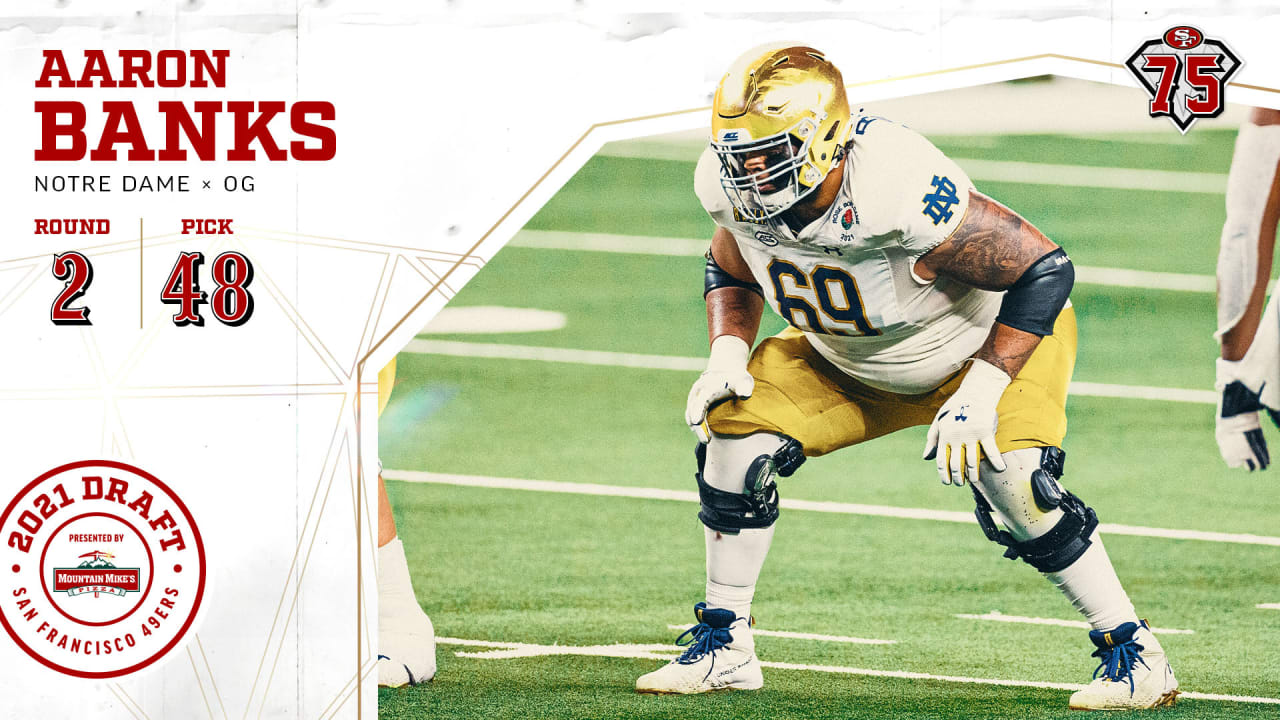 49ers Select G Aaron Banks with the No. 48 Pick in the 2021 NFL Draft