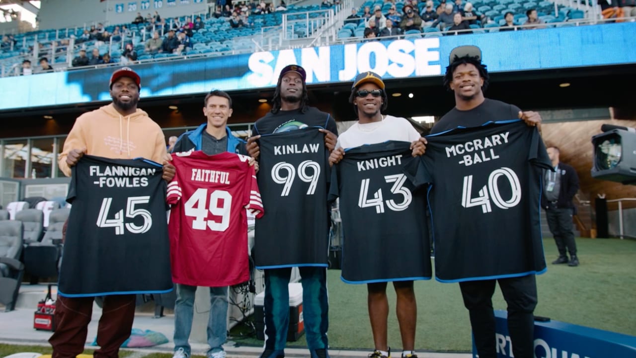 49ers Players Hype Up the Crowd at an Earthquakes Game