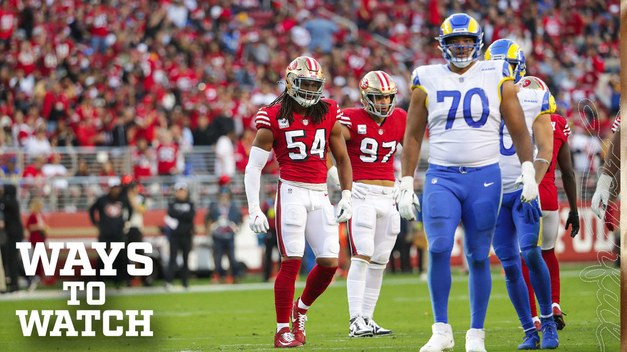 Ways to Watch and Listen: San Francisco 49ers vs. Los Angeles Rams