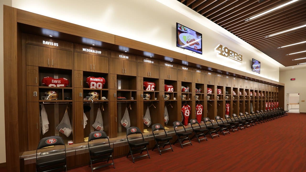 San Francisco 49ers 2023 Salute to Service - The Locker Room of Downey