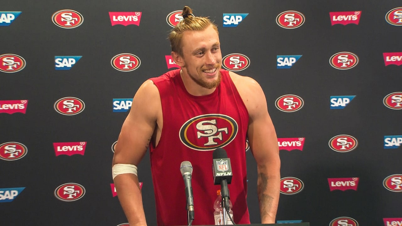 49ers' George Kittle wears famous Jimmy Garoppolo on his shirt