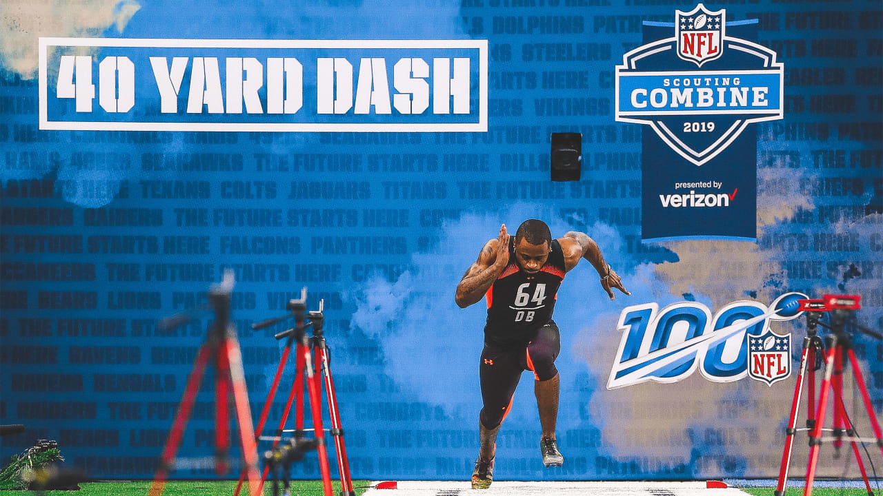 Who was the fastest player at the 2019 NFL combine? The top 40