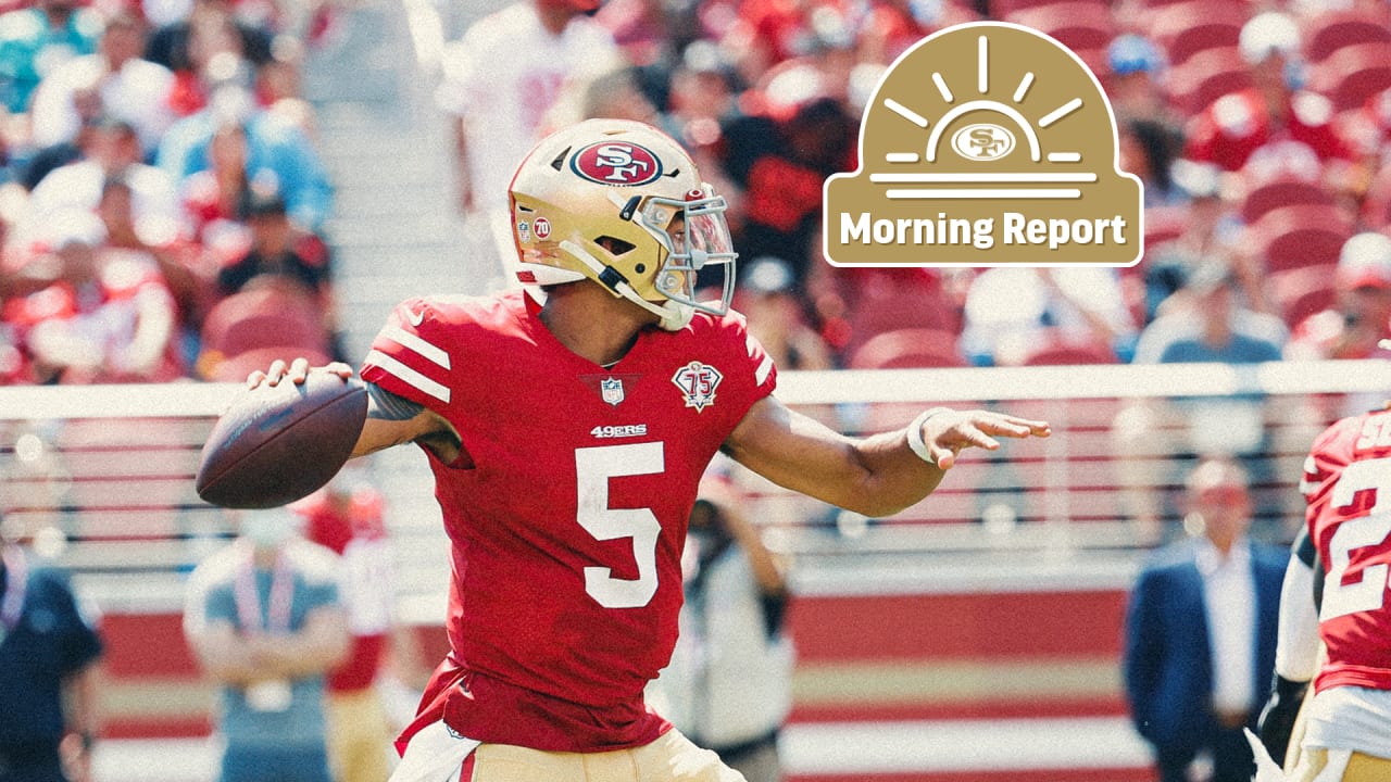 Niners QB Trey Lance (finger) expected to miss seven days