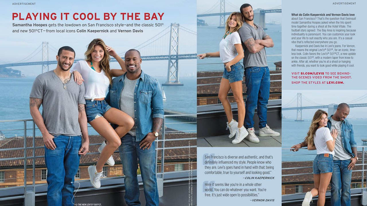 Colin Kaepernick and Vernon Davis Appear in New Levi's Ad