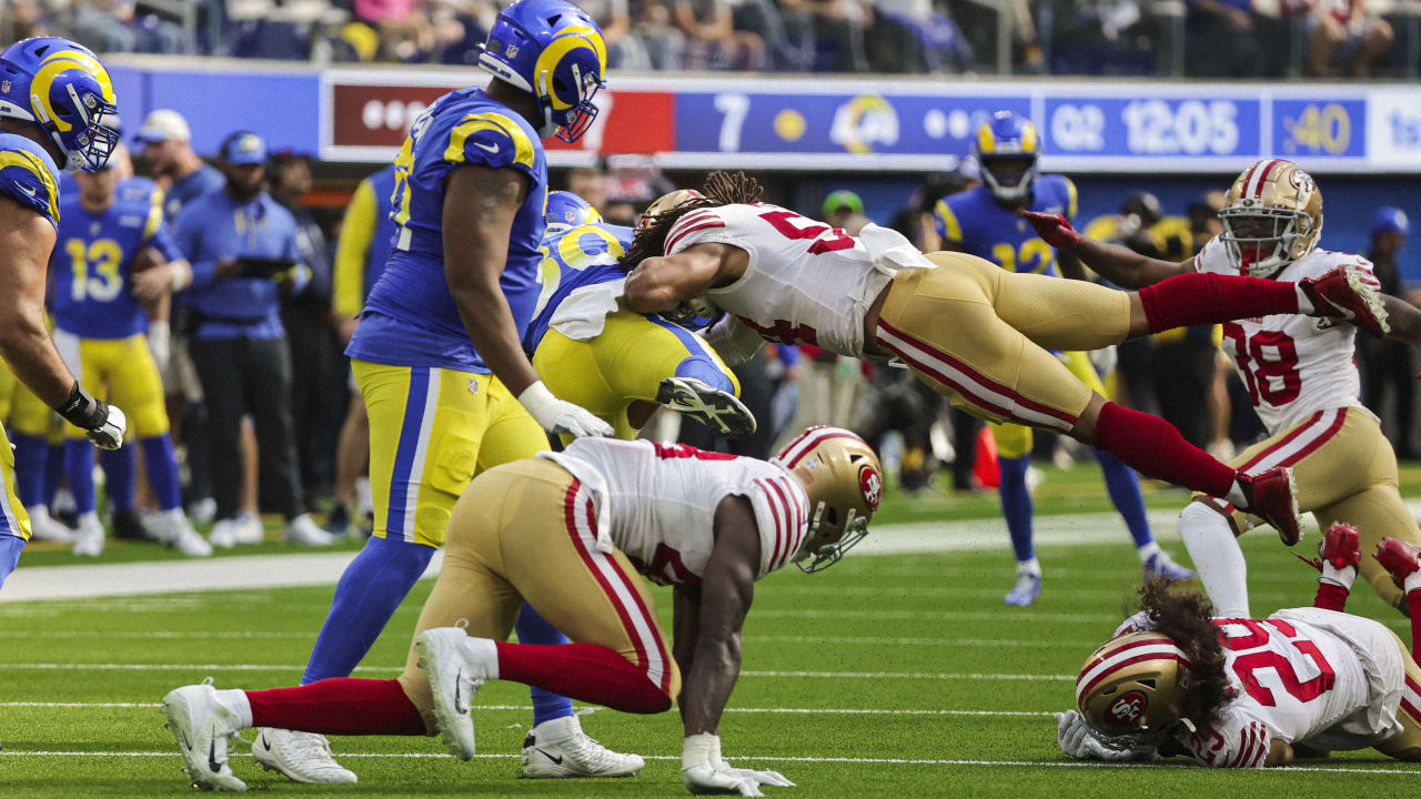 Rams sporting their best blue and yellow throwback uniforms for Week 17 -  Niners Nation