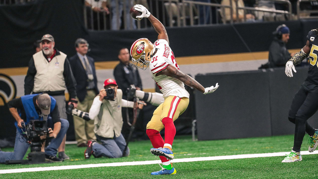 49ers' Raheem Mostert pays tribute to agent's family after touchdown run