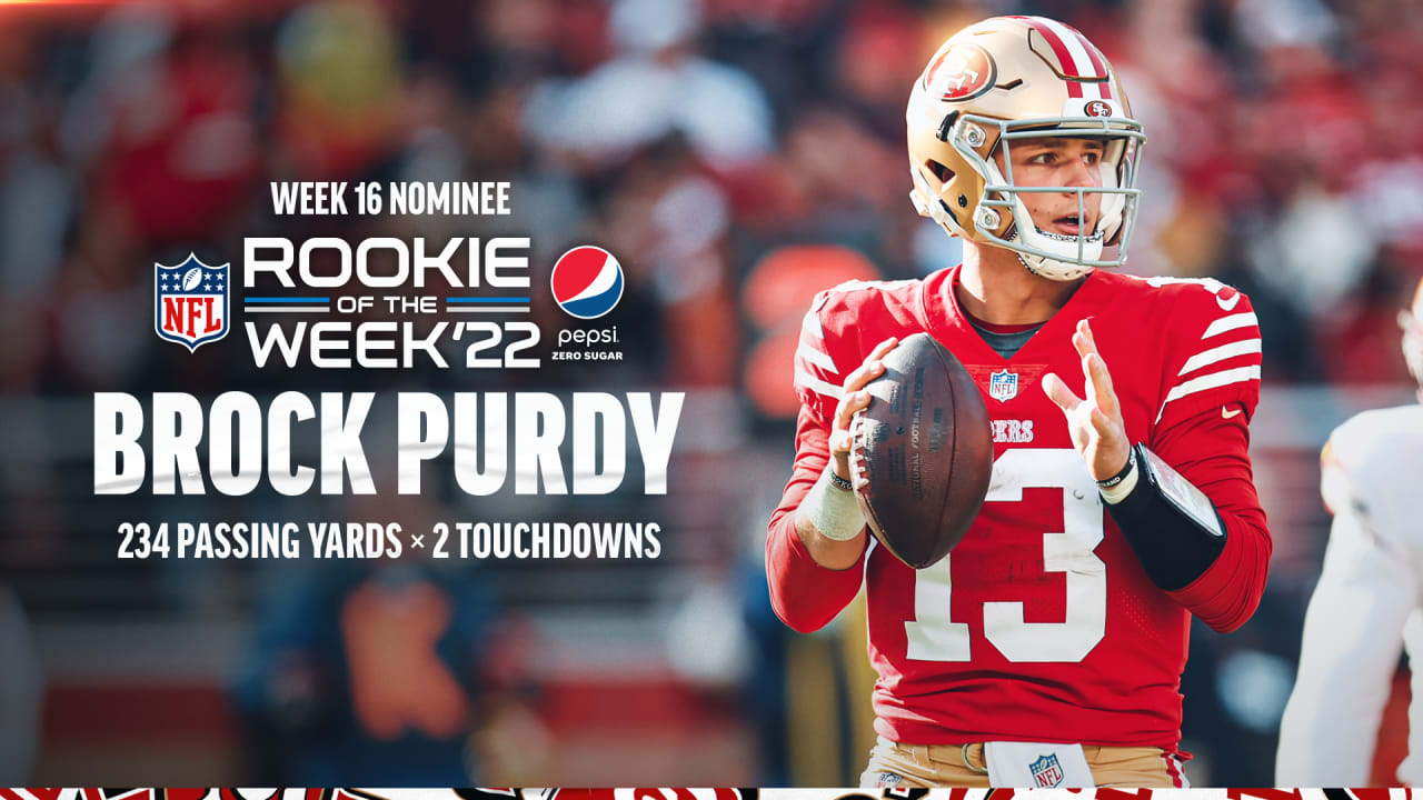 Brock Purdy Nominated for Third-Straight Pepsi Zero Sugar Rookie of the Week