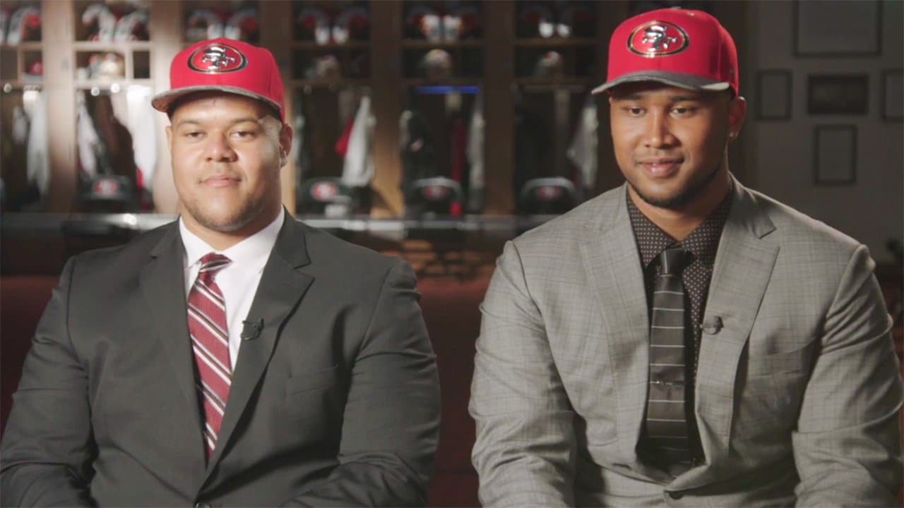 DeForest Buckner and Joshua Garnett at 49ers HQ