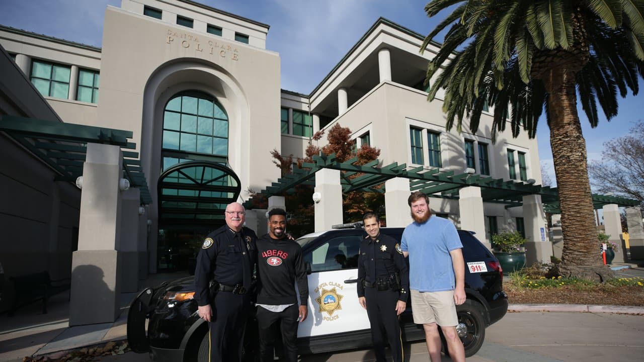 Photos: 49ers Join Santa Clara Police Officers for a Day