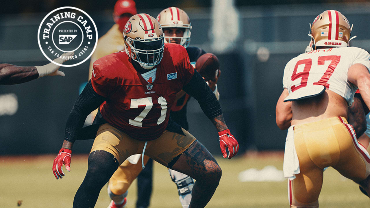 Trent Williams of the San Francisco 49ers takes the field against