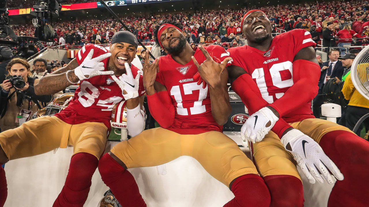49ers Sideline Reacts to NFC Championship Victory