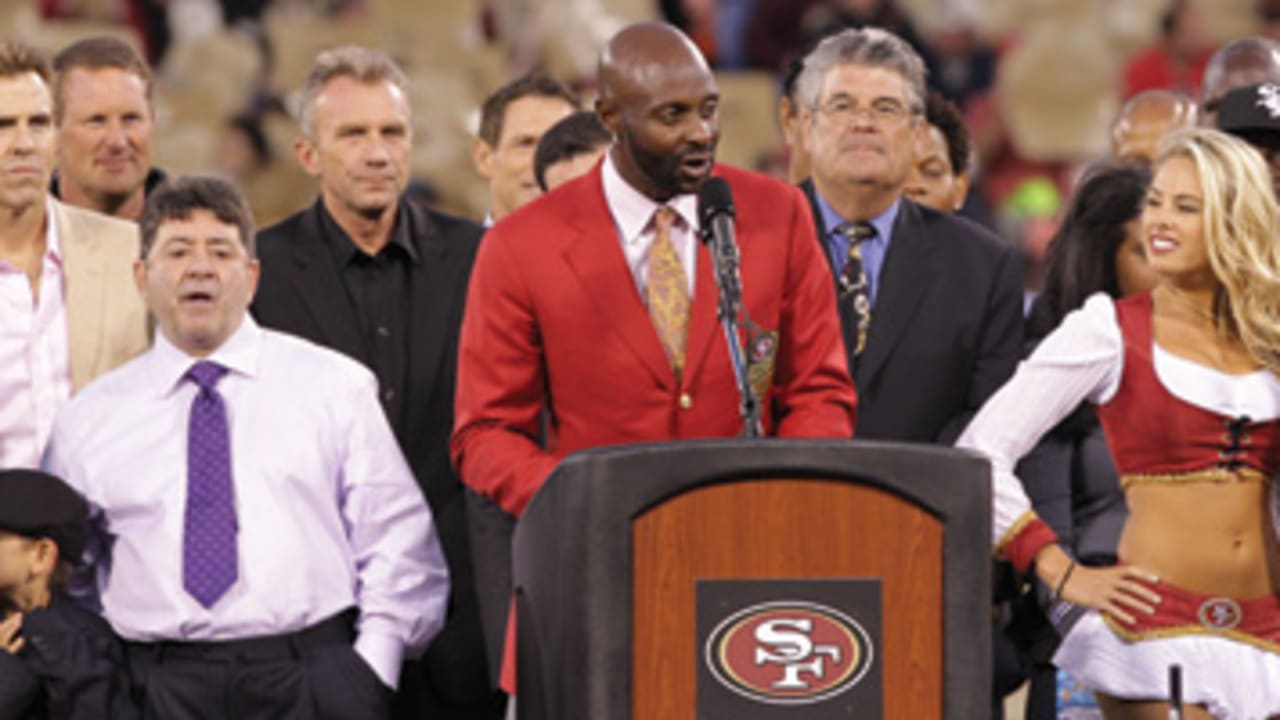 San Francisco 49ers great Jerry Rice has his No. 80 jersey retired during  halftime ceremony – East Bay Times