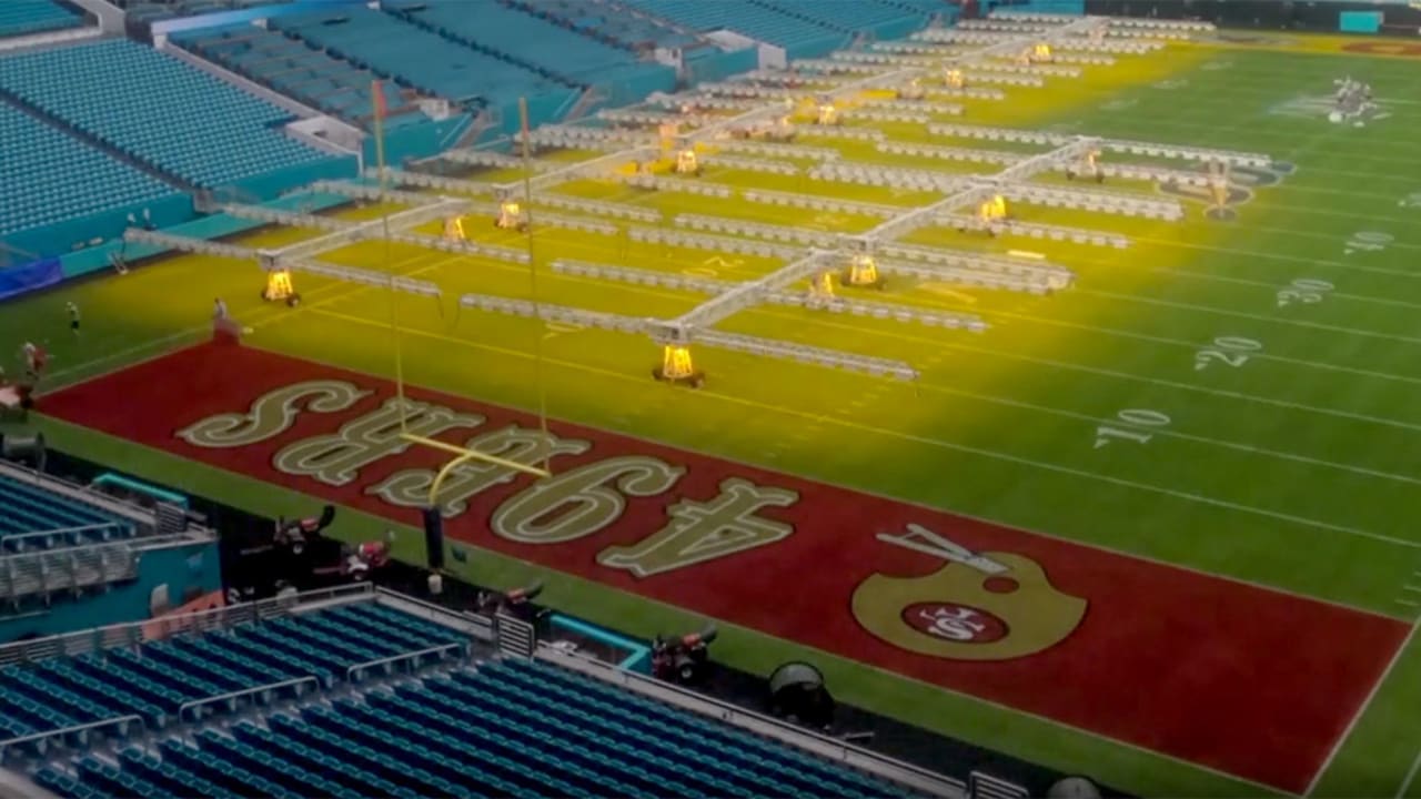 First Look San Francisco 49ers End Zone for Super Bowl LIV