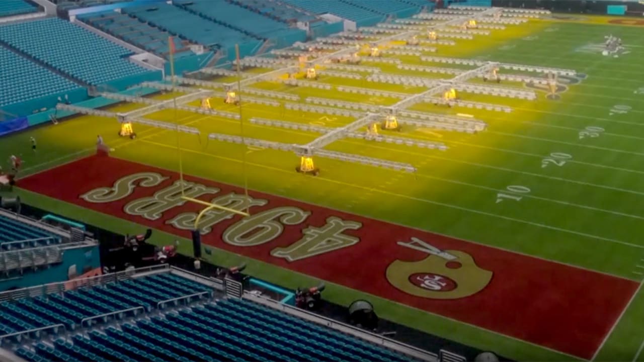 First Look: San Francisco 49ers End Zone for Super Bowl LIV