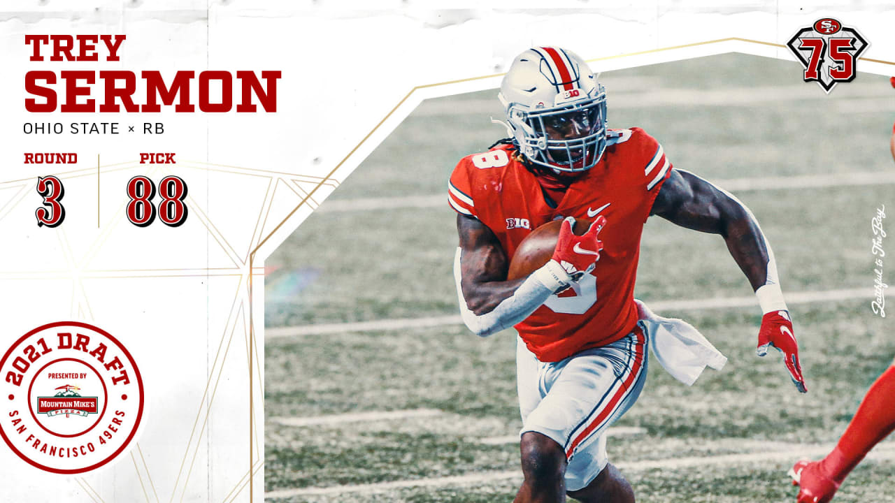 49ers Select RB Trey Sermon with the No. 88 Pick in the 2021 NFL Draft