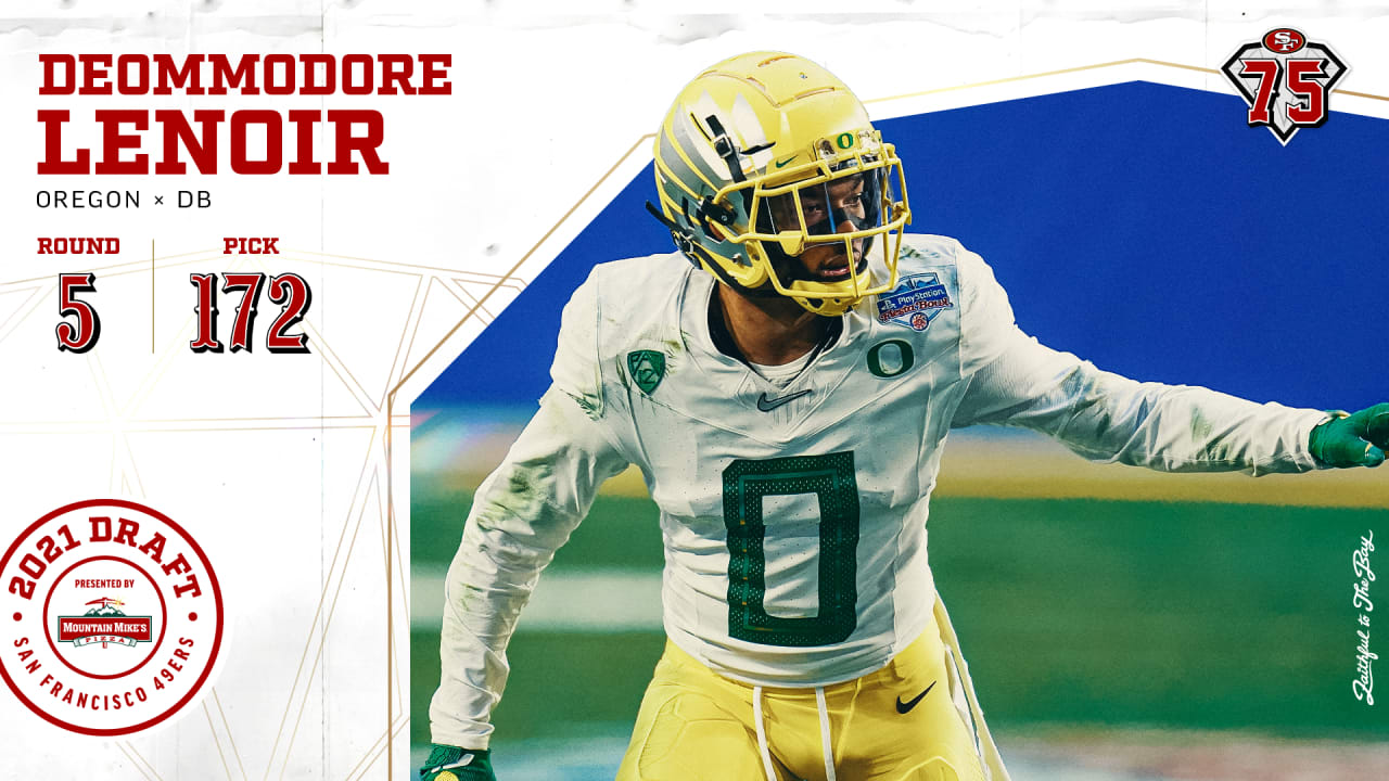 49ers Select Db Deommodore Lenoir With The No 172 Pick In The 21 Nfl Draft