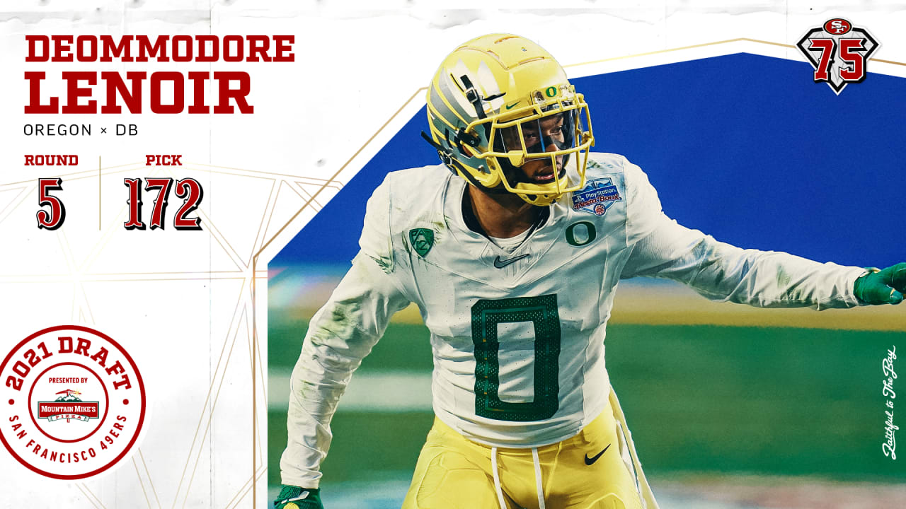 49ers Select DB Deommodore Lenoir with the No. 172 Pick in the 2021 NFL  Draft