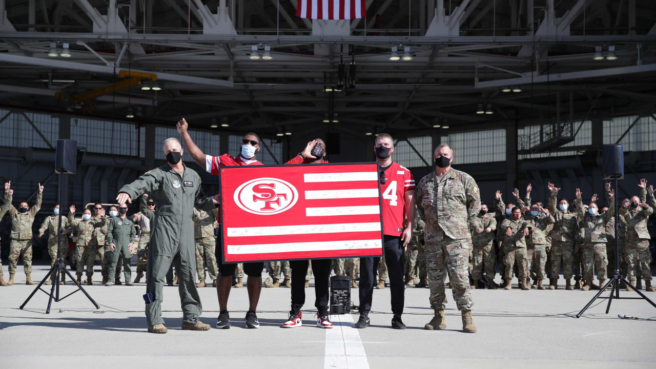 George Kittle San Francisco 49ers military salute to service