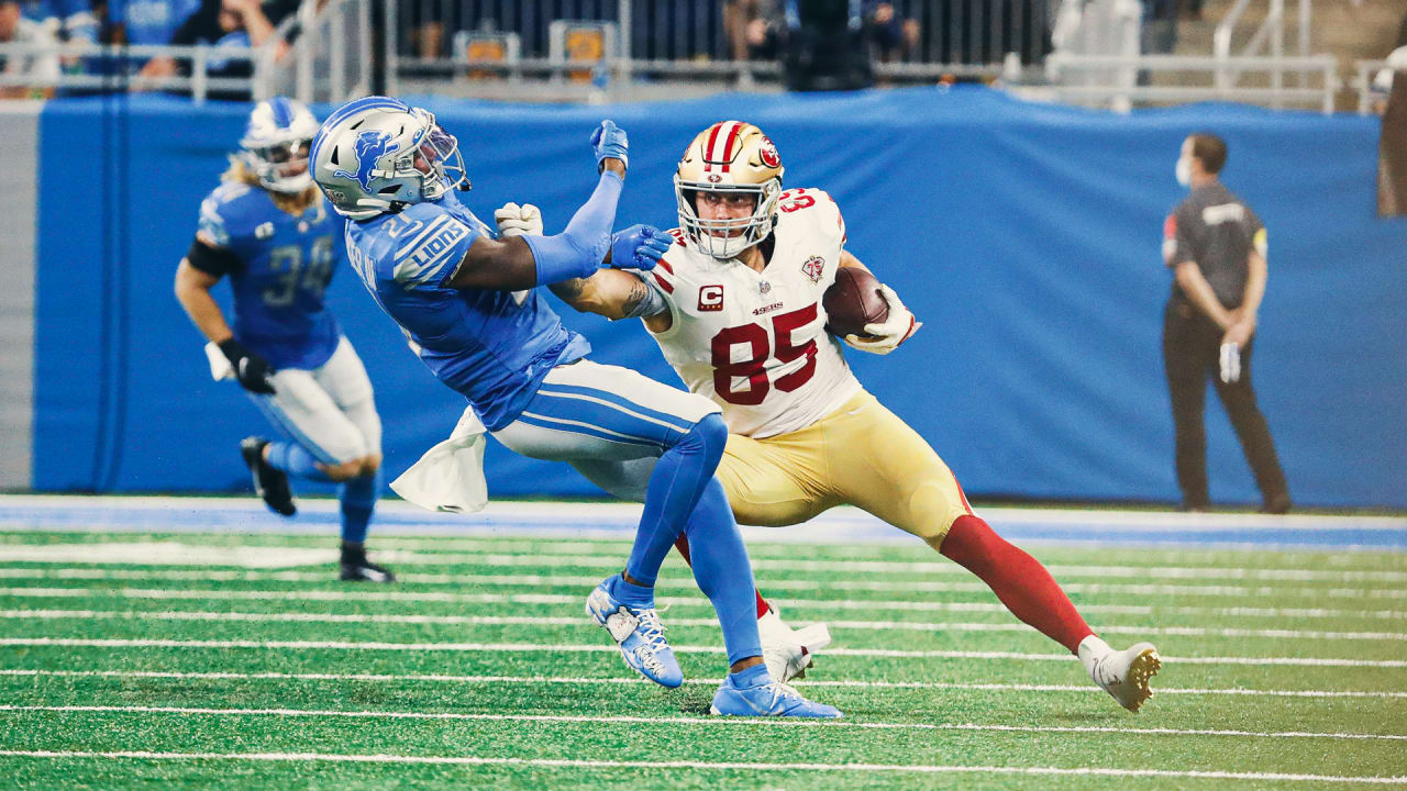 George Kittle San Francisco 49ers v Detroit Lions 2021 Images