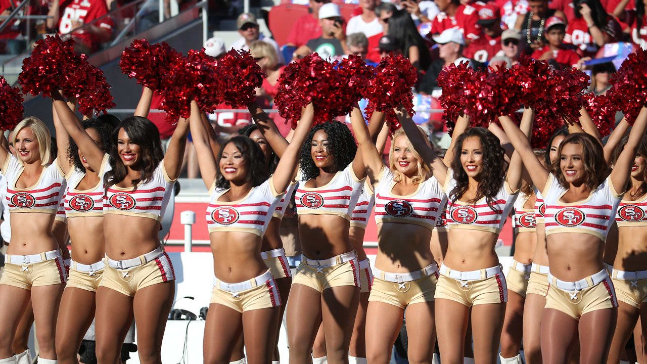 A general view of San Francisco 49ers Gold Rush Cheerleaders