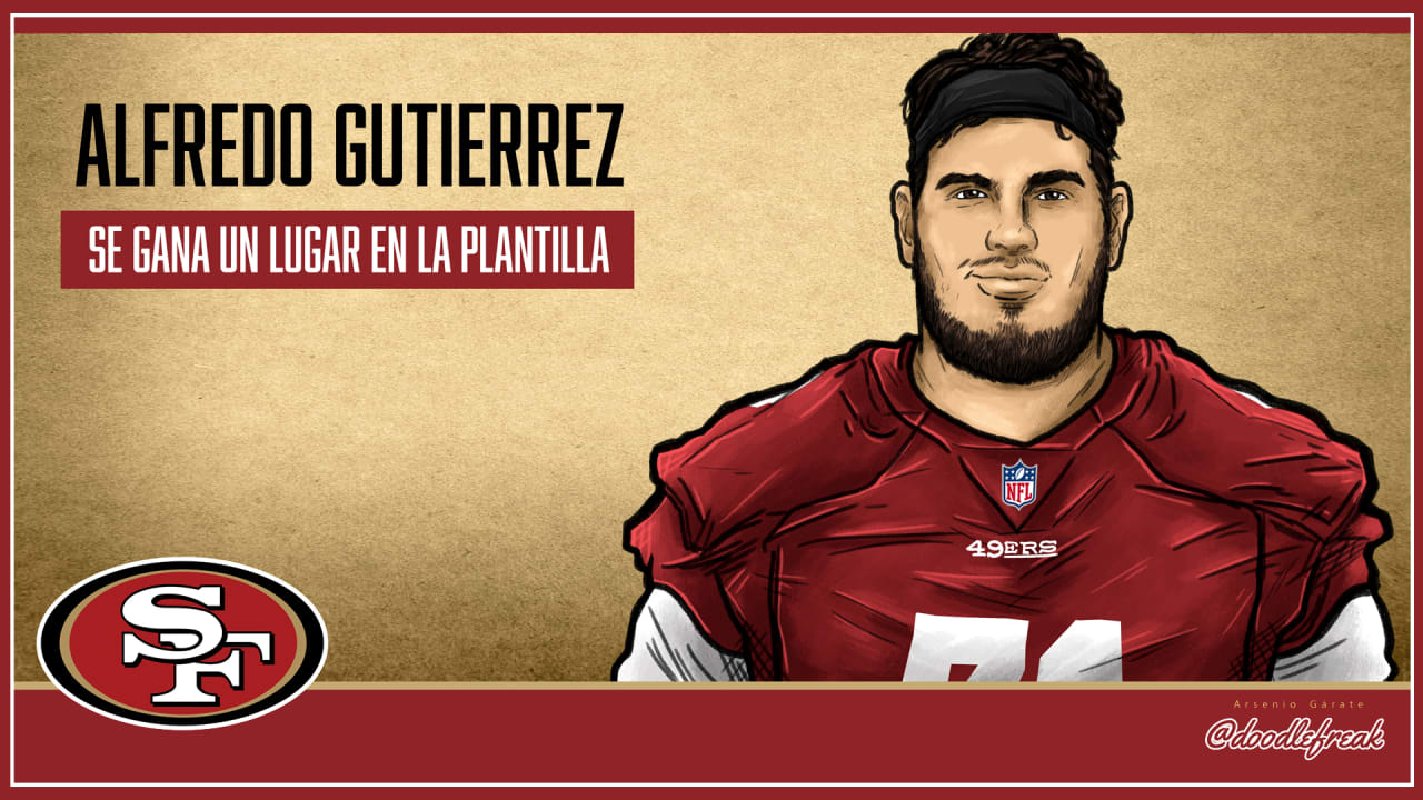 Mexican lineman Alfredo Gutiérrez marveling at his 49ers