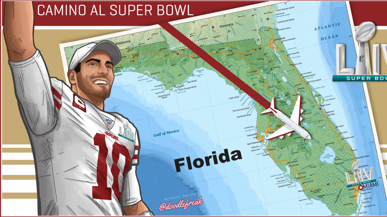 49ers se Dirigen a Miami para el Super Bowl LIV