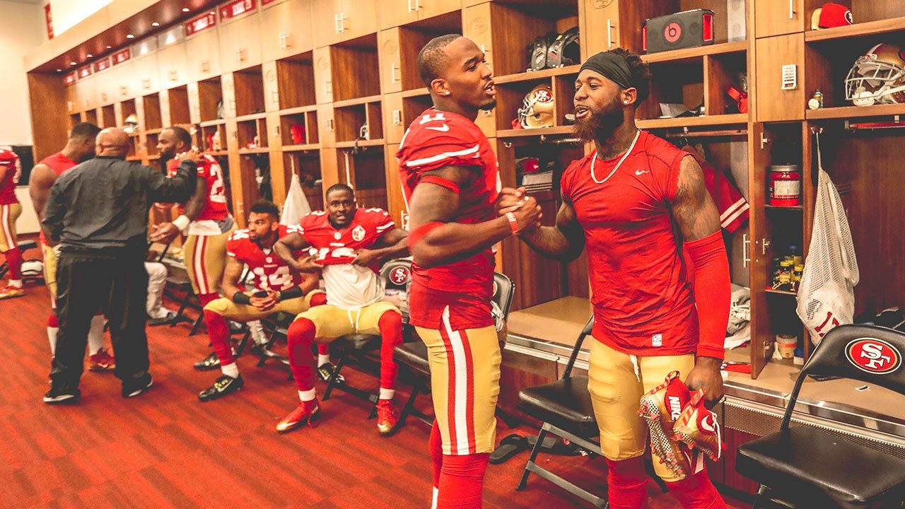 Inside The 49ers Locker Room After Week 1 Win