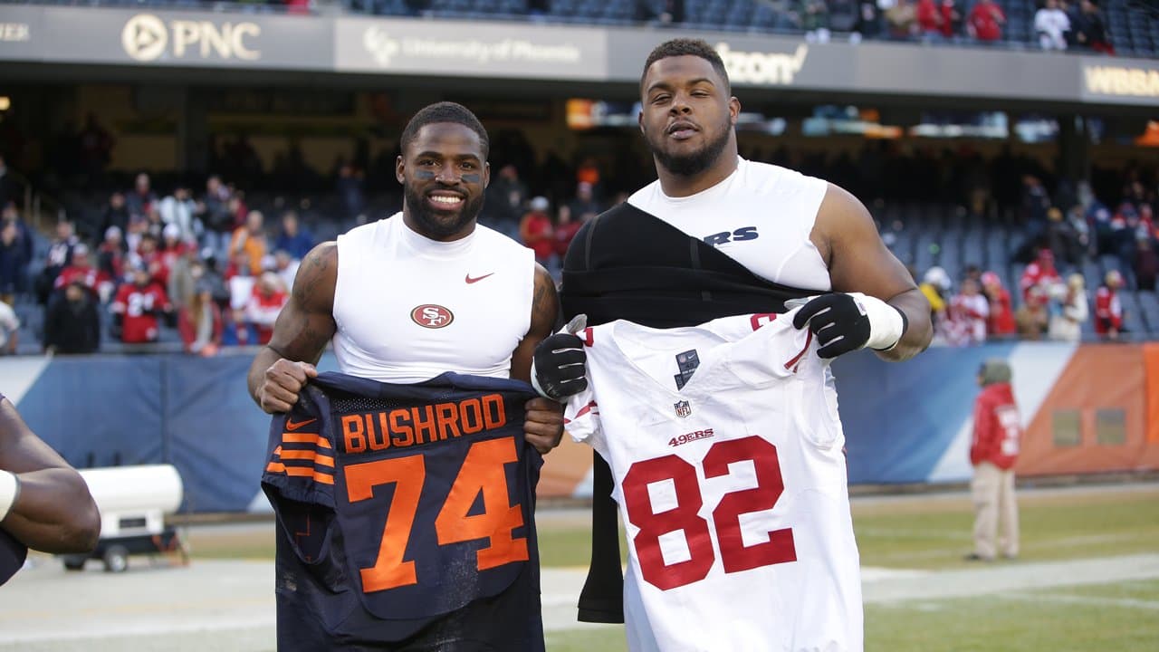 San Francisco 49ers - Jersey swapping with some elite company