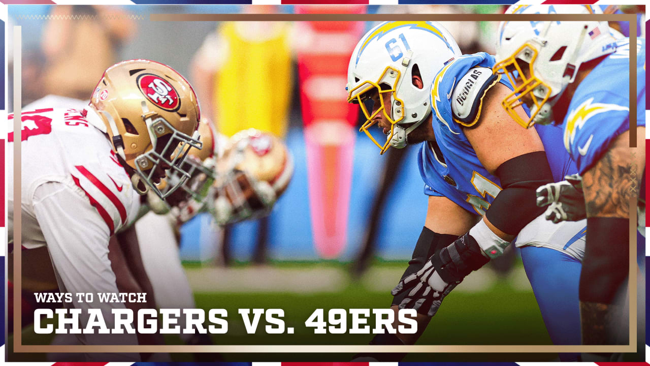 chargers 49ers game today