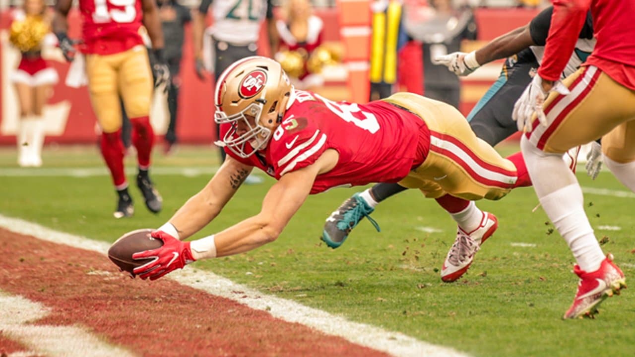 WATCH: Jimmy Garoppolo hits George Kittle for TD vs. Rams