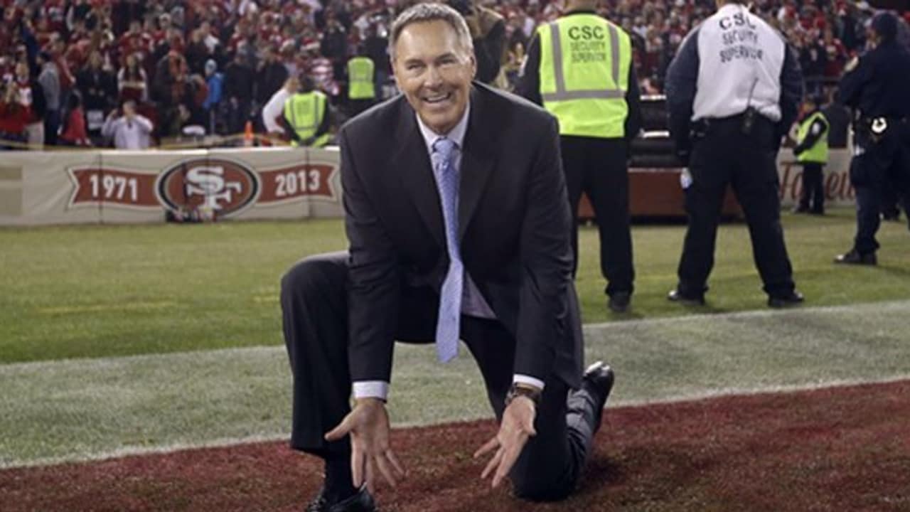 Watch: 49ers TE Dwight Clark's ashes buried next to goal post from 'The  Catch' 