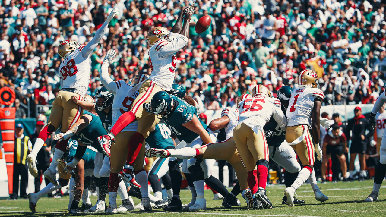 49ers Block Eagles 47Yard Field Goal Try