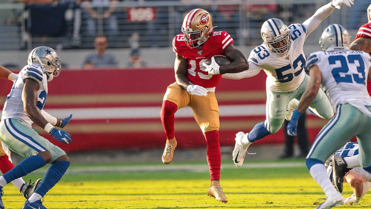 Deebo Samuel Shines in Crystal-Covered Cleats at 49ers & Cowboys Game –  Footwear News