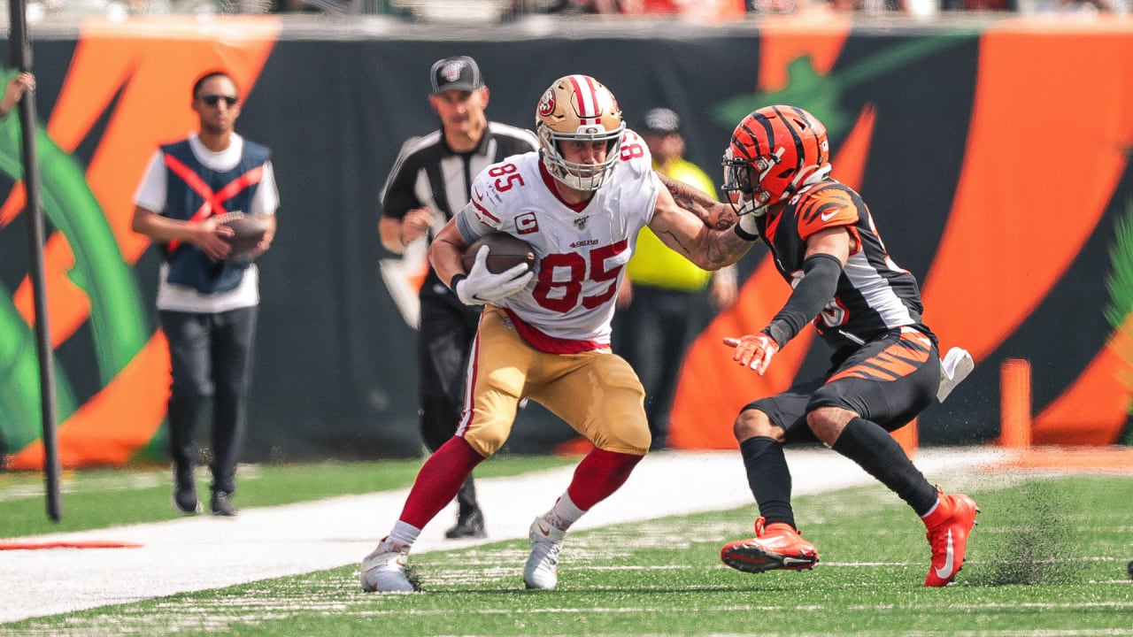 49ers halftime report from vs. Bengals: Kittle, Samuel score