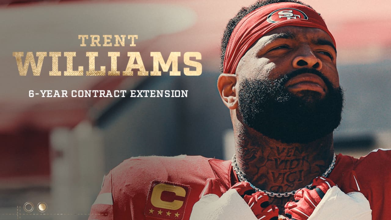 Trent Williams San Francisco 49ers Facsimile Signature Framed 11 x 14 Spotlight Photograph