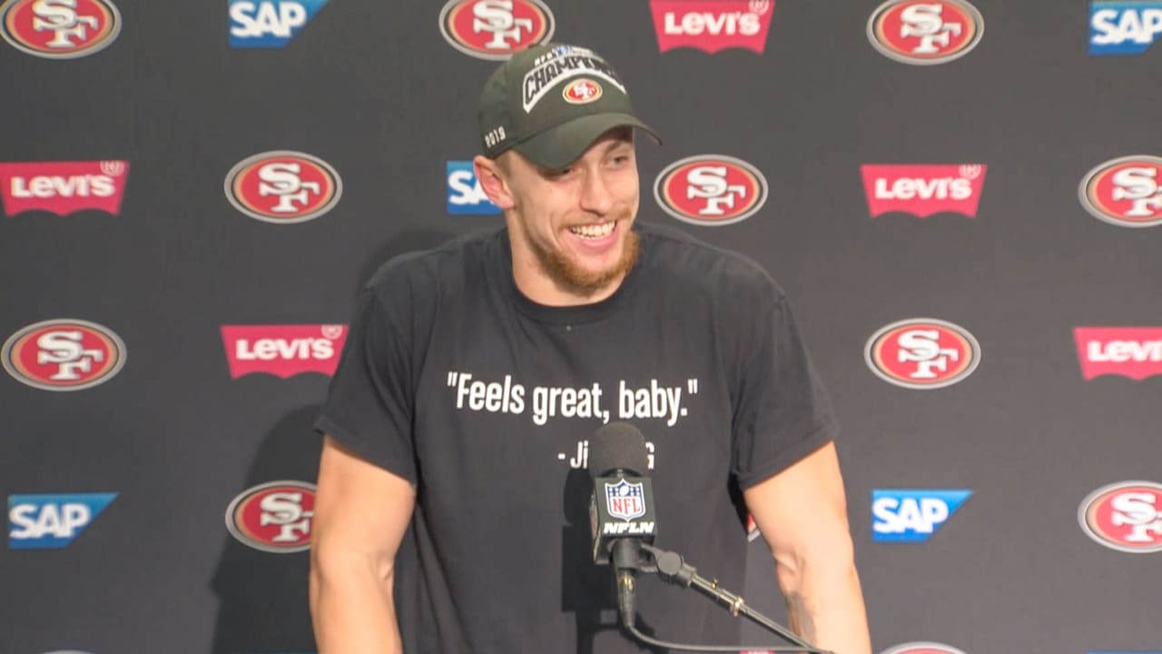 George kittle wearing feels great baby T-shirt