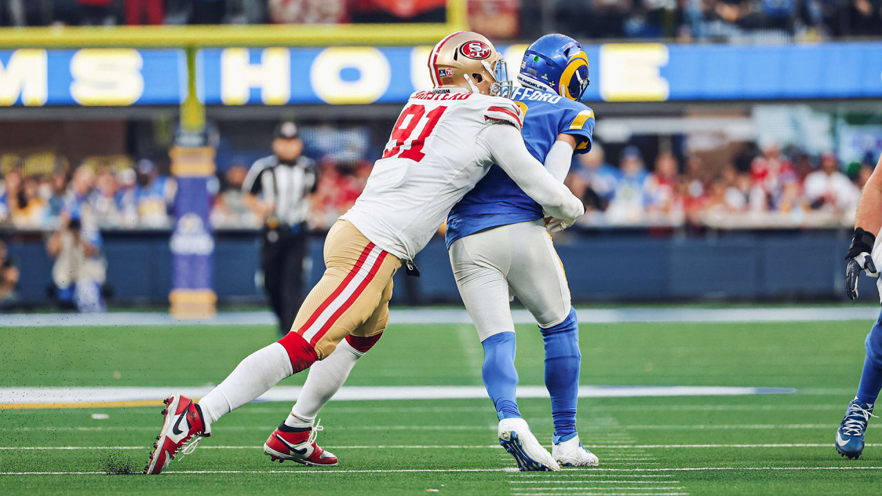 San Francisco 49ers' Arik Armstead pushing through shoulder injury