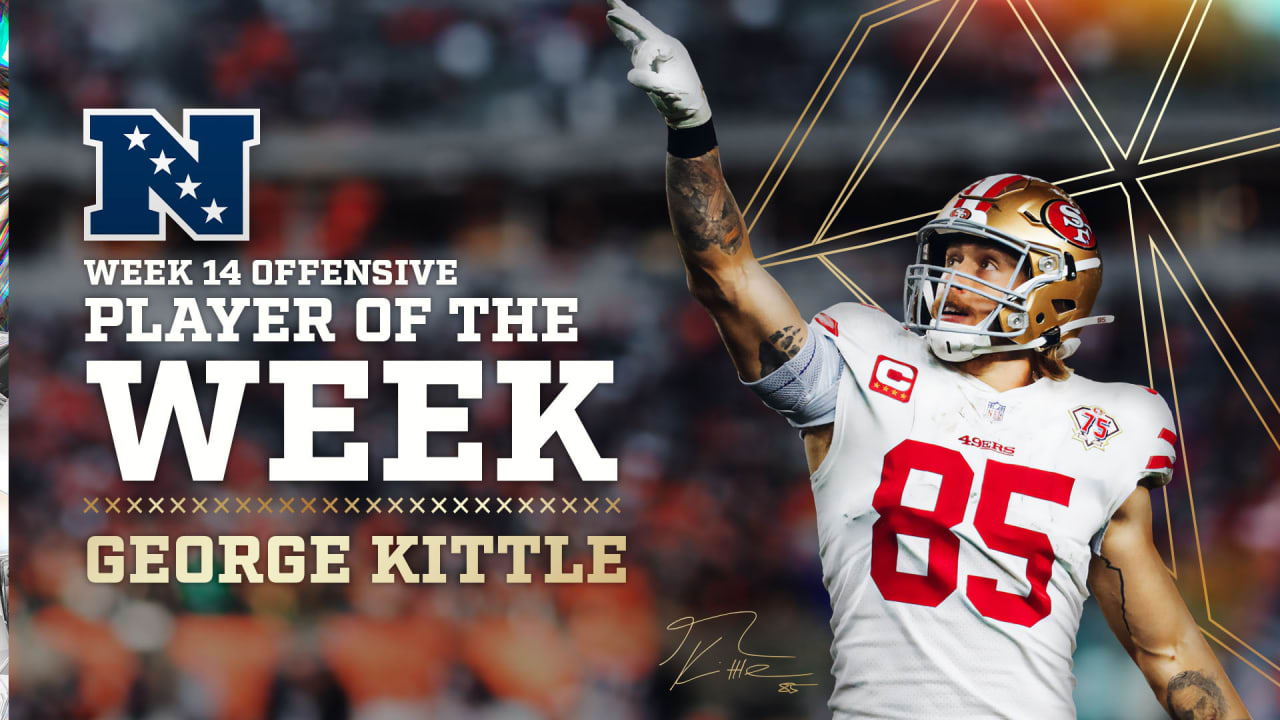 George Kittle's Historic Efforts Earns Offensive Player of the Week Honors